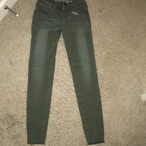 Army green American Eagle super stretch jeans